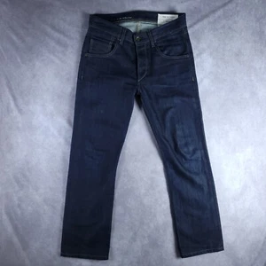 Rag Bone Mens 30 Jeans RB 15X Workwear Slim Straight Indigo 31W 28L Button Fly - Picture 1 of 12