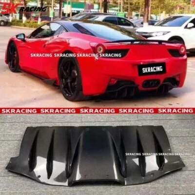 PARA FERRARI 458 ITALIA SPIDER 2010-2015 FIBRA DE CARBONO LABIO TRASERO PARACHOQUES DIFUSOR Foto 1 de 4