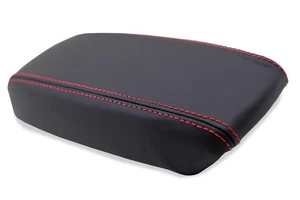 Fits 94-01 Acura Integra Faux Leather Armrest Console Cover Red Stitch - Bild 1 von 1