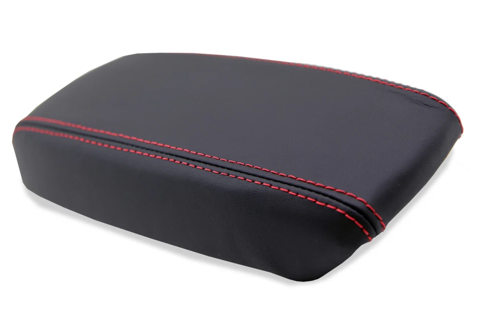 Fits 94-01 Acura Integra Faux Leather Armrest Console Cover Red Stitch - Image 1 of 1