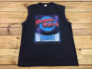 Vintage 80er Niagara Herbst Kanada USA Urlaub ärmelloses T-Shirt L 50/50 New York - Bild 1 von 5
