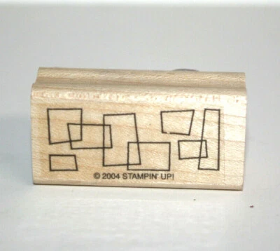 Estampación de sellos 2004 álbumes de recortes artesanías cuadrados bloques madera caucho Foto 1 de 4