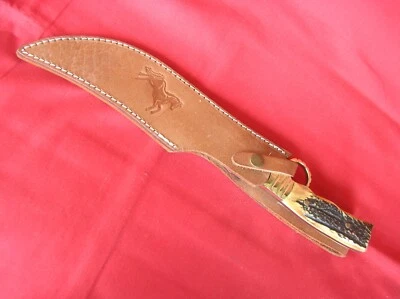 COLT CT 806 LARGE FIXED BLADE KNIFE STAG HANDLES - Image 1 of 4