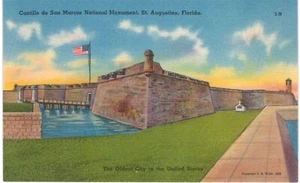 Sant'Agostino Castillo San Marcos 1950 lino FL - Foto 1 di 2