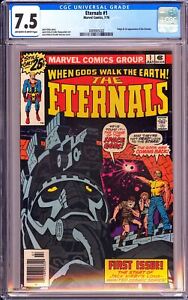 Eternals #1 CGC 7.5 1976 3889905002 Origin & 1st Eternals! Newsstand