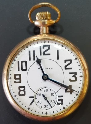 Reloj Bolsillo Waltham 1609 Crescent St. 16s 17j Segunda Guerra Mundial 1940 en Estuche Dueber GF Foto 1 de 4