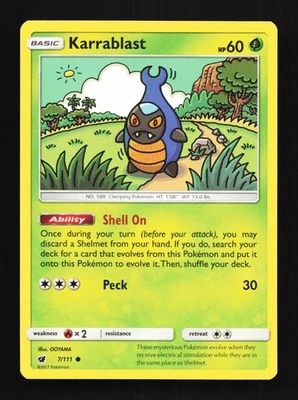 Karrablast 7/111 LP Crimson Invasion English Pokemon Card TCG - Image 1 of 4