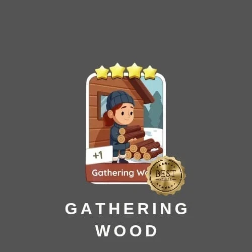 Gathering Wood - Monopoly_Go_4⭐️⭐️⭐️⭐️ Adesivo Star ⚡️⚡️Entrega rápida⚡️⚡️ - Imagem 1 de 1