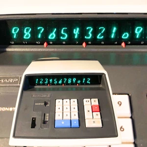 Sharp Compet 121 Vintage elektronischer Taschenrechner VFD Display Japan Retro getestet - Bild 1 von 8