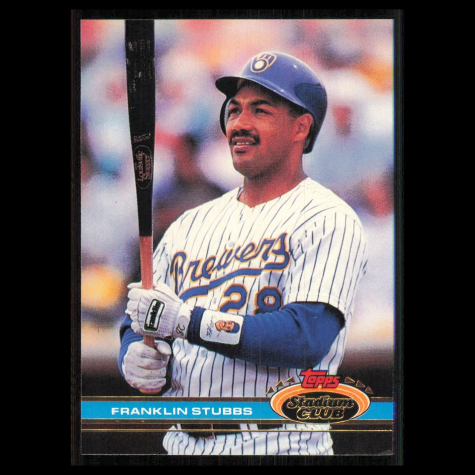Franklin Stubbs #461 1991 Topps Stadium Club Milwaukee Brewers Baseball Card MLB - Image 1 of 3