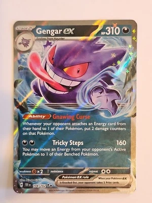Gengar ex 104/162 SV05: Temporal Forces Holo Pokemon TCG - Image 1 of 2