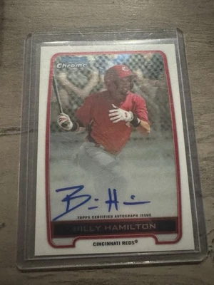 Bowman Chrome 2012 - Prospects autógrafos Billy Hamilton #BCA-BH (AU, RC) Foto 1 de 2