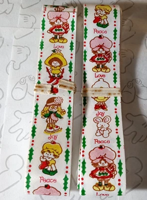 Fresa Shortcake Regalo Envoltura Cinta Vintage Set de 2 Acebo de Navidad Foto 1 de 3