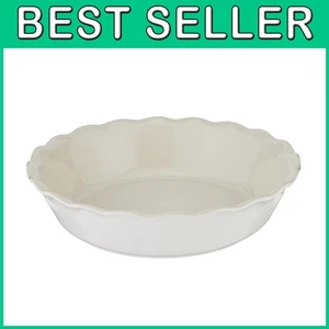 Plato de pastel de cerámica de 9" - blanco azúcar - Imagen 1 de 8