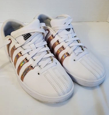 K-Swiss Court Pro Shoes Womens Sz 7 White Low Top Sneakers Trainers - Image 1 of 4