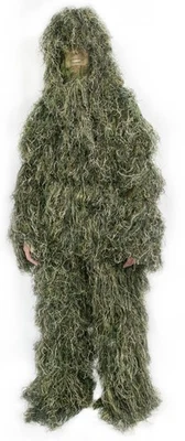 New Ghillie Suit XL/XXL Camo Woodland Camouflage Forest Hunting 4-Piece + Bag - Image 1 of 4