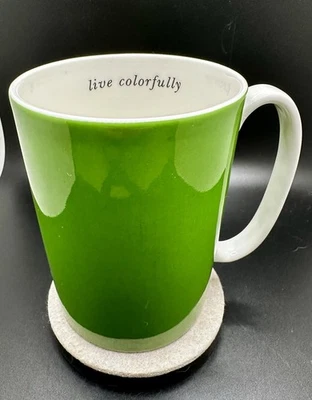 Taza de té Kate Spade New York Lenox Say the Word "Live Colorfully" verde Foto 1 de 4