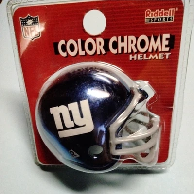 De colección New York Giants NFL Riddell Color Cromo Mini Bolsillo Casco de Fútbol Americano NUEVO Foto 1 de 3