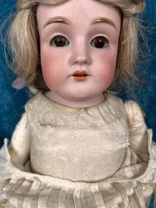 "Muñeca alemana 19"" JDK Kestner dep 154 8 1/2 cabeza bisque/hombro cuerpo cuero" - Imagen 1 de 22