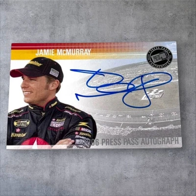 Jamie McMurray VINTAGE NASCAR PACK PULLED signed card 2006 PRESS PASS AUTOGRAPHS - Image 1 of 2