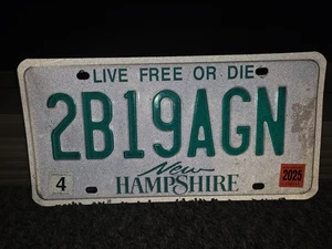 New Hampshire NH Nummernschild Waschtisch 2025 Etiketten - 2B19AGN - Bild 1 von 2