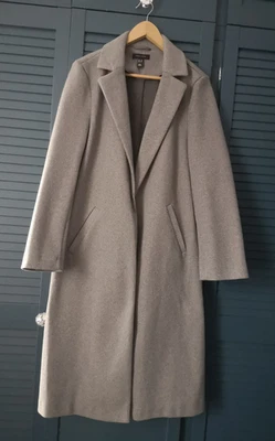 NEW LOOK Grey Edge to Edge Long Coat Size 14 - Image 1 of 4
