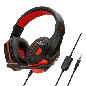 Wired Gaming Headset with Noise Cancelling Mic for PS4 PS5 Xbox PC Smartphone - Picture 1 of 9