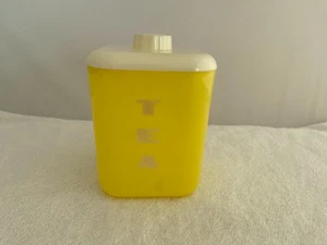 Vintage Lustro Ware TEA Canister Sunny Yellow With Lid No. 110 - Picture 1 of 7