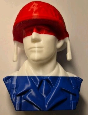 Busto de soldado de la Segunda Guerra Mundial del 4 de julio/centro de mesa/estatua/escultura impresa en 3D Foto 1 de 4