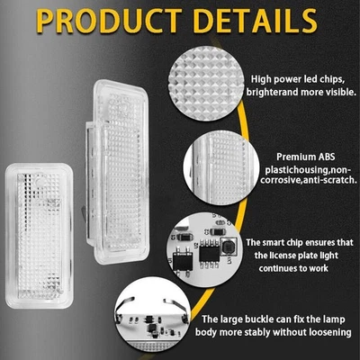 Colorful LED License Plate Light for 2003-2012 Audi A3/A4/S4/RS4 B6/B7 - Image 1 of 4