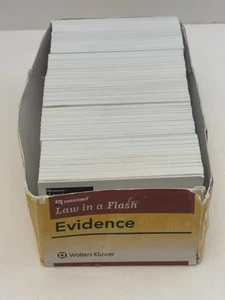 Law in a Flash Series: Evidence 6th Edition (Flash Study Cards) No Lid Cards VG - Foto 1 di 7