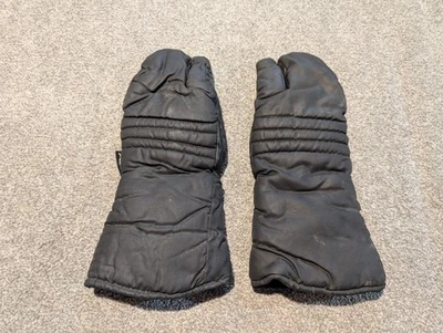 Vintage Yamaha Gloves Mens XL Black Cowhide Leather Snowmobile Racing Mittens  - Image 1 of 4