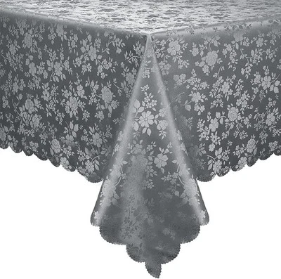 Smiry Rectangle Table Cloth, Waterproof Heavy Duty Vinyl 60x84 Inch, Grey  - Image 1 of 4