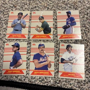 1987 Fleer  Headliners Complete  Set 6 Canseco Boggs Henderson Gooden Rice Keith - Picture 1 of 9