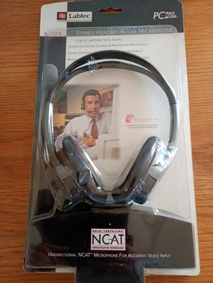 LABTEC C- 324 STEREO HEADSET / BOOM MICROPHONE  NEW - Image 1 of 4