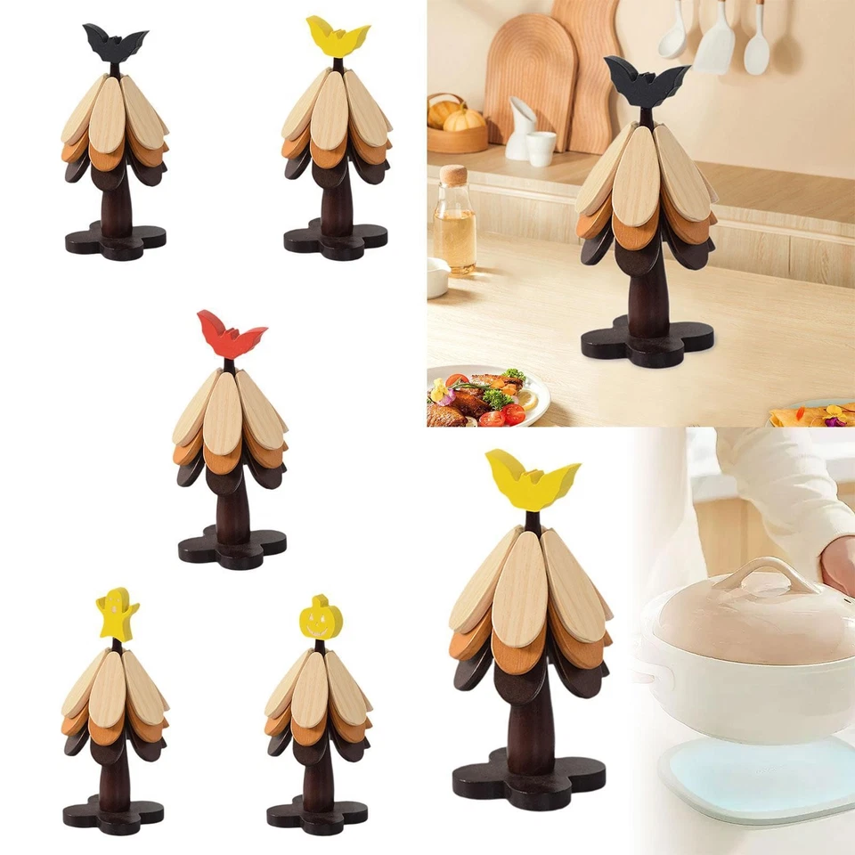 3x Sottobicchieri per Bevande, Tovagliette in Legno, Decorazioni Creative per La - Immagine 1 di 1