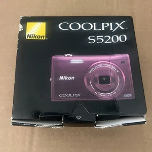 Nikon COOLPIX S5200 16.0MP 6x optische WiFi Digitalkamera Plum Ladegerät 4GB SD - Bild 1 von 8