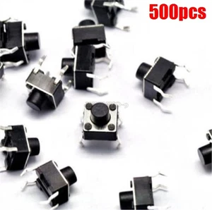500Pcs 6X6X7 Mm Push Button Micro Switch Ic New bl - Bild 1 von 2
