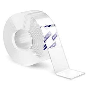 Strong Nano Double Sided Tape Heavy Duty Mounting,Clear Removable Wall Sticky - Picture 1 of 7