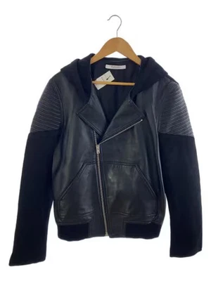 GIVENCHY Leather Jacket with Hood, Size M, Black, Size 15S, 0302 438 - Image 1 of 4
