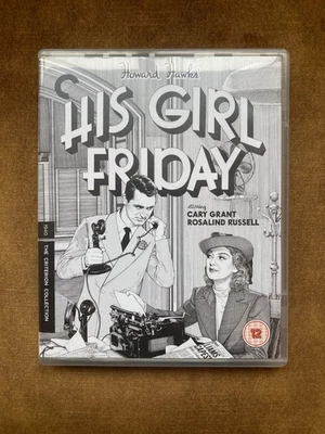 HIS GIRL FRIDAY BLU-RAY CRITERION COLLECTION 1931 HOWARD HAWKS CARY GRANT COMEDY - Image 1 of 2