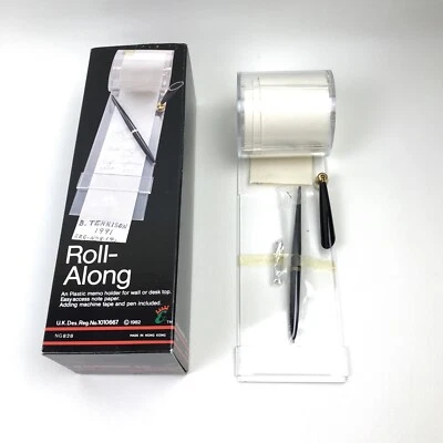 VTG 1982 Roll-Along Plastic Memo Holder Wall , Desk Top UK Des. NG828 NOS New - Image 1 of 4
