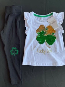 Maggie & Zoe Girls 2 piece clover and legging set size 4 - Picture 1 of 1