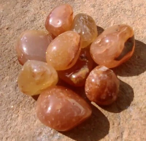 Una piedra de cornalina caída pulida natural de 1" sin tintes enfoque ambición - Imagen 1 de 2