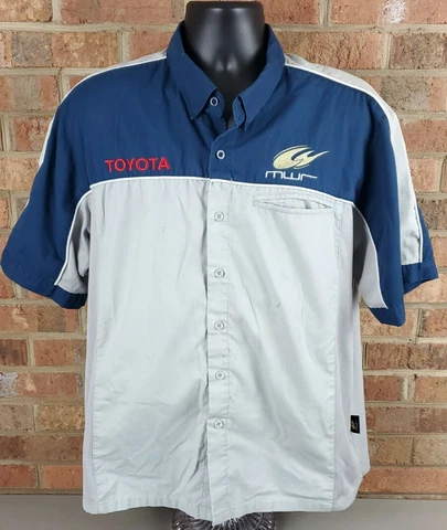 Michael Waltrip Racing Toyota Crew Shirt MWR Team Issued Mens Large Cover
