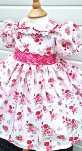 DREAM 0-8 years BABY GIRLS traditional autumn cream pinks floral twirly dress - Picture 1 of 7