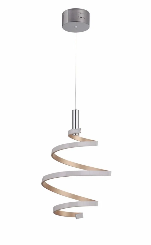 Hecho a Mano P817MG-LED Diseño-A-Fixture 13.5"15.9" Espiral Colgante Luz Oro Mate Foto 1 de 4