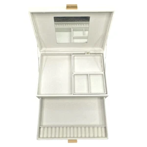 a new day Two Drawer Organizer Jewelry Box 4” x 8” x 11” Storage Ring Necklace - Picture 1 of 5