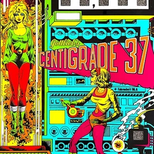 Gottlieb Centigrado 37 Máquina de Pinball Juego Cristal Trasero ORIGINAL NOS - Imagen 1 de 11