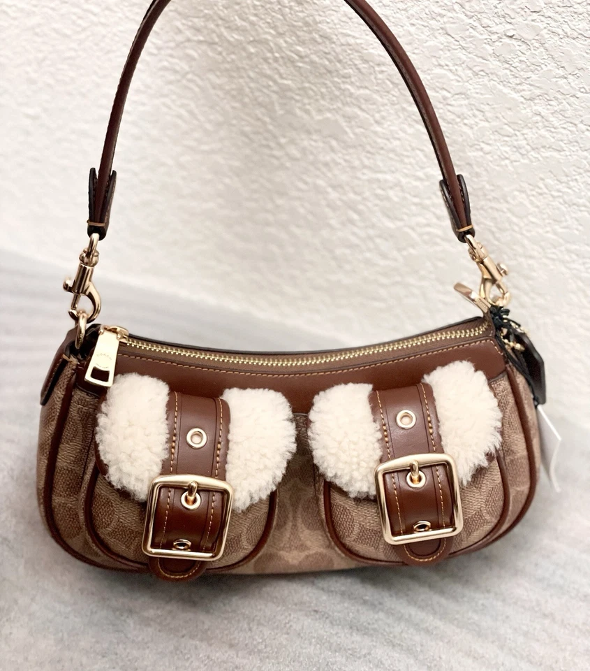 Coach CY658 Ashton Baguette Bag In Signature Canvas Fast